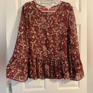 Lightweight blouse. I’m a size 6 and 5’4”.